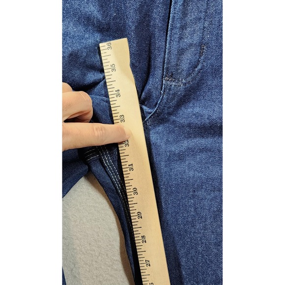 Vintage Carhartt Denim Bib Overalls Mens 32 Blue Workwear Carpenter Utility - Picture 5 of 16